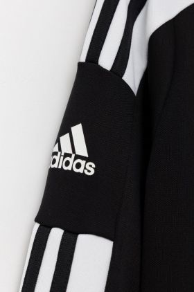 adidas Performance bluza copii culoarea negru, cu glugă, cu imprimeu