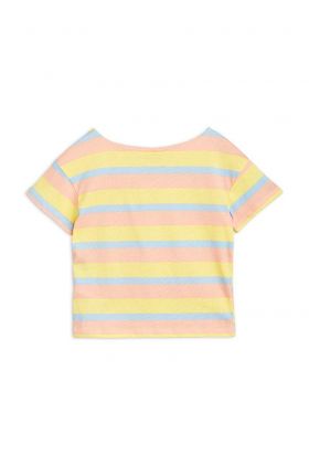 Mini Rodini tricou de bumbac pentru copii culoarea galben, modelator