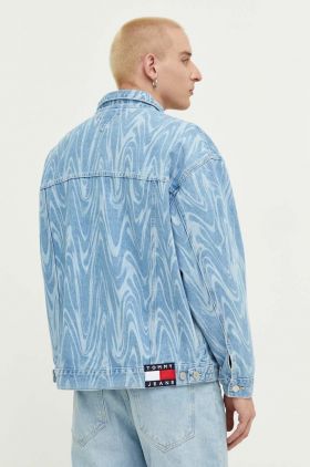 Tommy Jeans geaca jeans barbati, de tranzitie, oversize