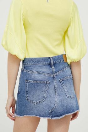 Sisley fusta jeans mini, drept