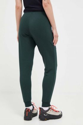 Viking pantaloni sport Hazen femei, culoarea verde, neted