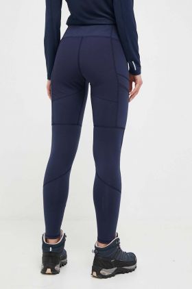 Mammut leggins sport Zinal Hybrid femei, culoarea albastru marin