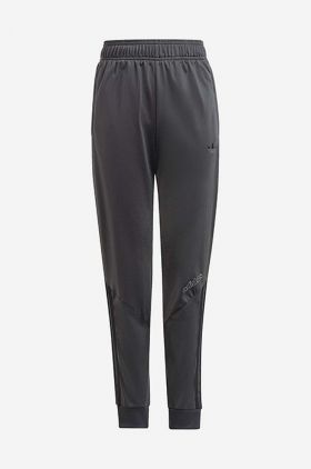 adidas Originals pantaloni de trening pentru copii culoarea gri, neted