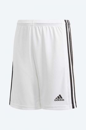 adidas pantaloni scurti copii Squad 21 culoarea alb, cu imprimeu, talie reglabila