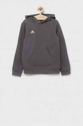 adidas Performance bluza copii ENT22 HOODY Y culoarea gri, cu glugă, neted