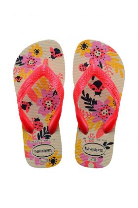 Havaianas slapi copii FLORES culoarea roz