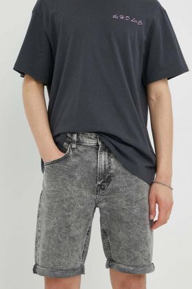 Lee pantaloni scurti jeans barbati, culoarea gri