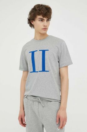 Les Deux tricou din bumbac culoarea gri, melanj