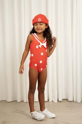 Mini Rodini costum de baie dintr-o bucată pentru copii culoarea rosu