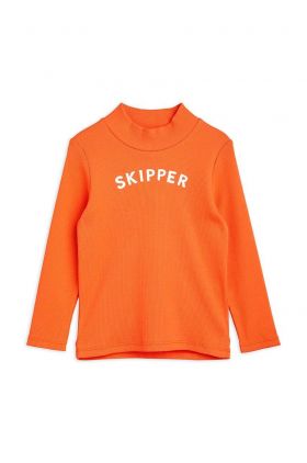 Mini Rodini longsleeve copii culoarea rosu, cu imprimeu