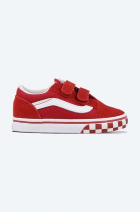 Vans tenisi copii Old Skool V culoarea rosu