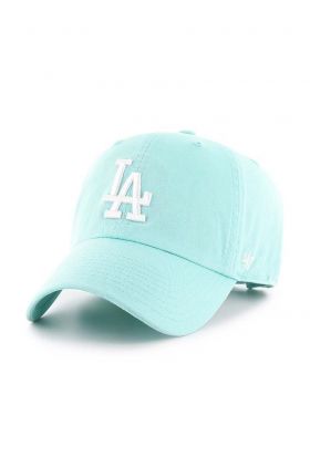 47brand șapcă de baseball din bumbac MLB Los Angeles Dodgers culoarea turcoaz, cu model  B-RGW12GWSNL-TFC