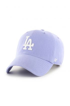 47brand șapcă de baseball din bumbac MLB Los Angeles Dodgers culoarea violet, cu imprimeu  B-RGW12GWS-LVB