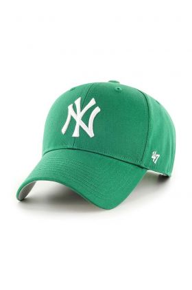 47brand sapca MLB New York Yankees culoarea verde, cu imprimeu