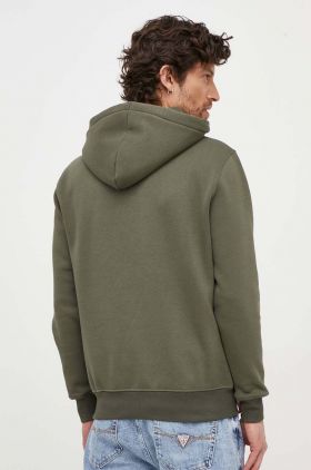 Alpha Industries bluză bărbați, culoarea verde, cu glugă, uni 196318.142-DarkOlive