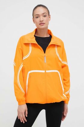 adidas by Stella McCartney windbreaker TruePace culoarea portocaliu, de tranzitie, oversize