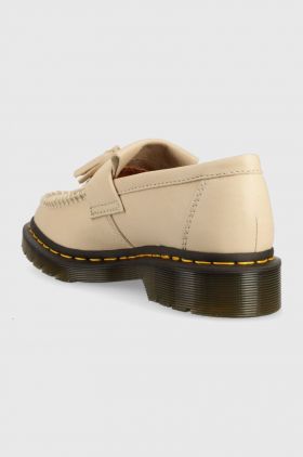 Dr. Martens mocasini de piele Adrian femei, culoarea bej, cu toc plat DM22760292