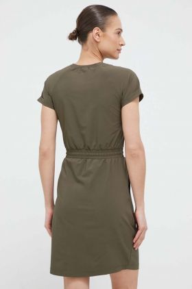 The North Face rochie sport Never Stop Wearing culoarea verde, mini, evazati