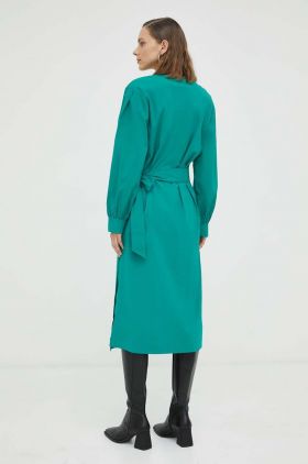2NDDAY rochie culoarea verde, midi, drept