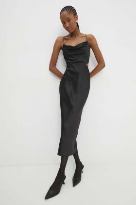 Answear Lab rochie culoarea negru, maxi, mulata