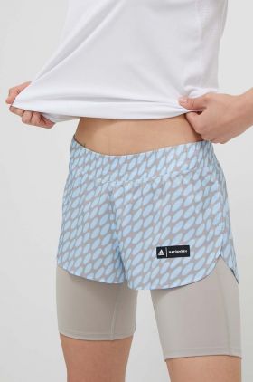 adidas Performance pantaloni scurți de alergare Marimekko Run Icons culoarea gri, modelator, medium waist