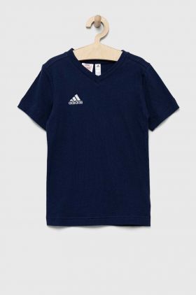 adidas Performance tricou de bumbac pentru copii ENT22 TEE Y culoarea albastru marin, cu imprimeu