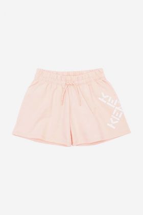 Kenzo Kids pantaloni scurti copii culoarea roz, talie reglabila