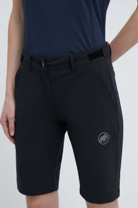 Mammut pantaloni scurți outdoor Runbold culoarea negru, neted, medium waist