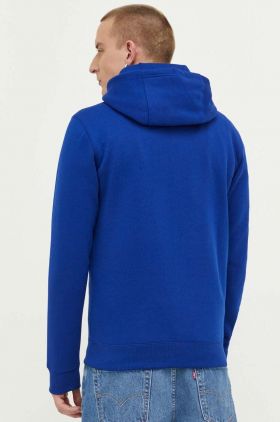 Tommy Jeans bluză bărbați, culoarea bleumarin, cu glugă, uni DM0DM09593