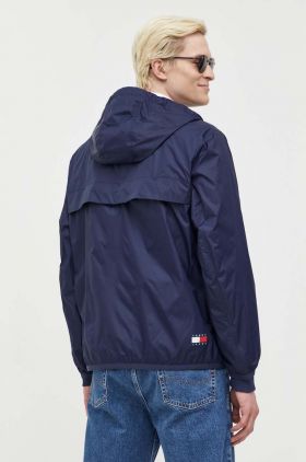 Tommy Jeans geaca barbati, culoarea albastru marin, de tranzitie