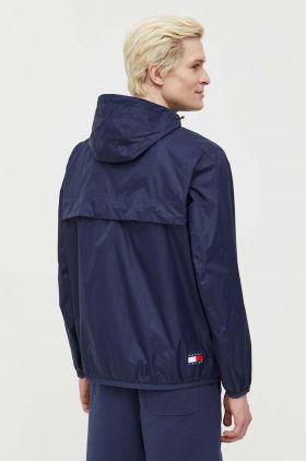 Tommy Jeans geaca barbati, culoarea albastru marin, de tranzitie