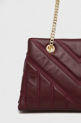 Dkny poseta de piele culoarea bordo