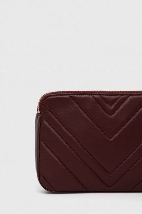 Dkny poseta de piele culoarea bordo