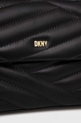 Dkny poseta de piele culoarea negru