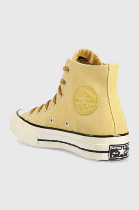 Converse tenisi Chuck 70 culoarea galben, A03436C