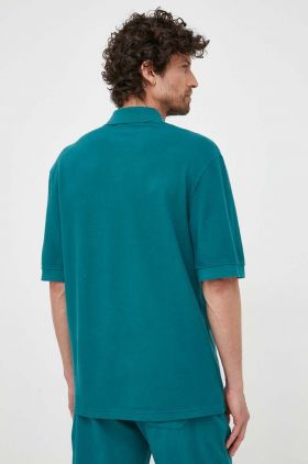 United Colors of Benetton polo de bumbac culoarea verde, neted