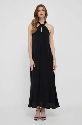 Sisley rochie culoarea negru, maxi, oversize