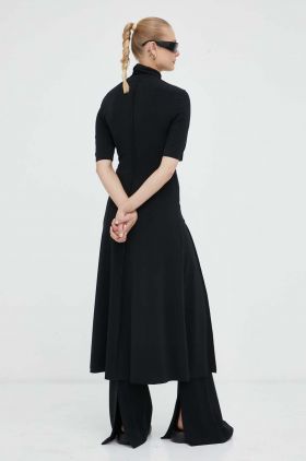 Day Birger et Mikkelsen rochie culoarea negru, maxi, evazati