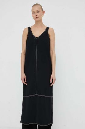 Day Birger et Mikkelsen rochie culoarea negru, midi, drept