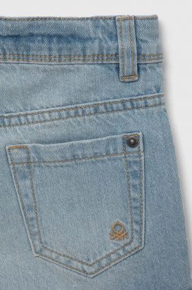 United Colors of Benetton pantaloni scurti din denim pentru copii neted, talie reglabila