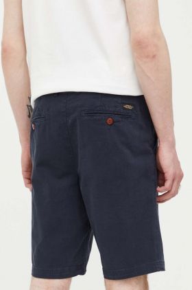 Superdry pantaloni scurti barbati, culoarea albastru marin