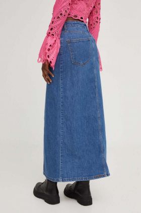 Answear Lab fusta jeans midi, drept