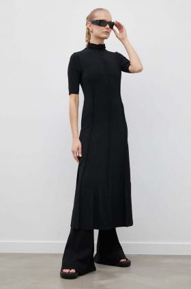 Day Birger et Mikkelsen rochie culoarea negru, maxi, evazati