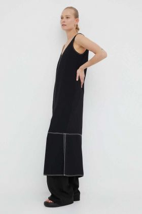 Day Birger et Mikkelsen rochie culoarea negru, midi, drept