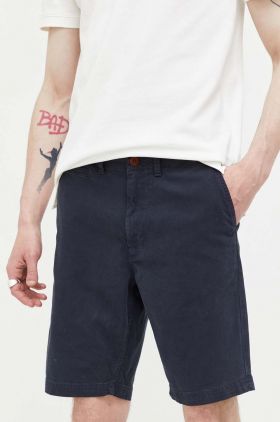 Superdry pantaloni scurti barbati, culoarea albastru marin