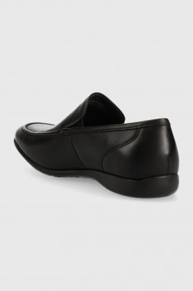 Camper mocasini de piele Mauro barbati, culoarea negru, 18282.009