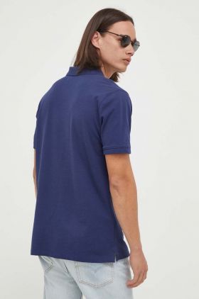 Levi's tricou polo barbati, culoarea albastru marin, neted