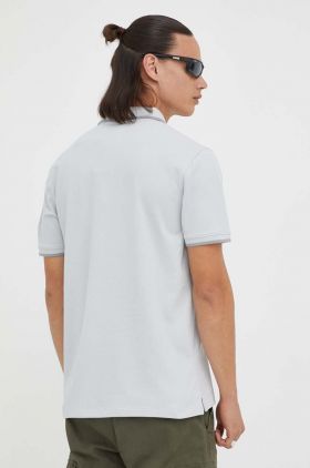 Levi's tricou polo barbati, culoarea gri, cu imprimeu