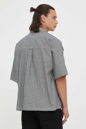G-Star Raw camasa din bumbac barbati, culoarea albastru marin, cu guler clasic, relaxed