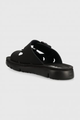 Camper slapi de piele Oruga femei, culoarea negru, K200633.007